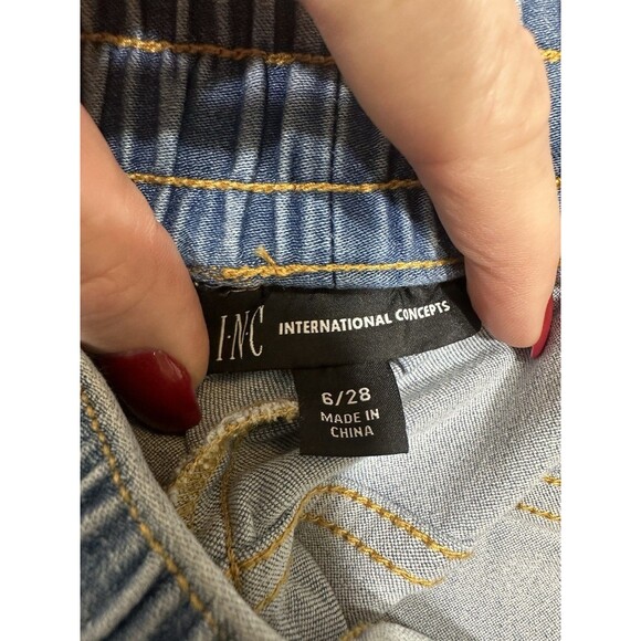 Inc International Concepts Women's Blue Denim Joggers Pants Size 6/28 - Picture 3 of 5